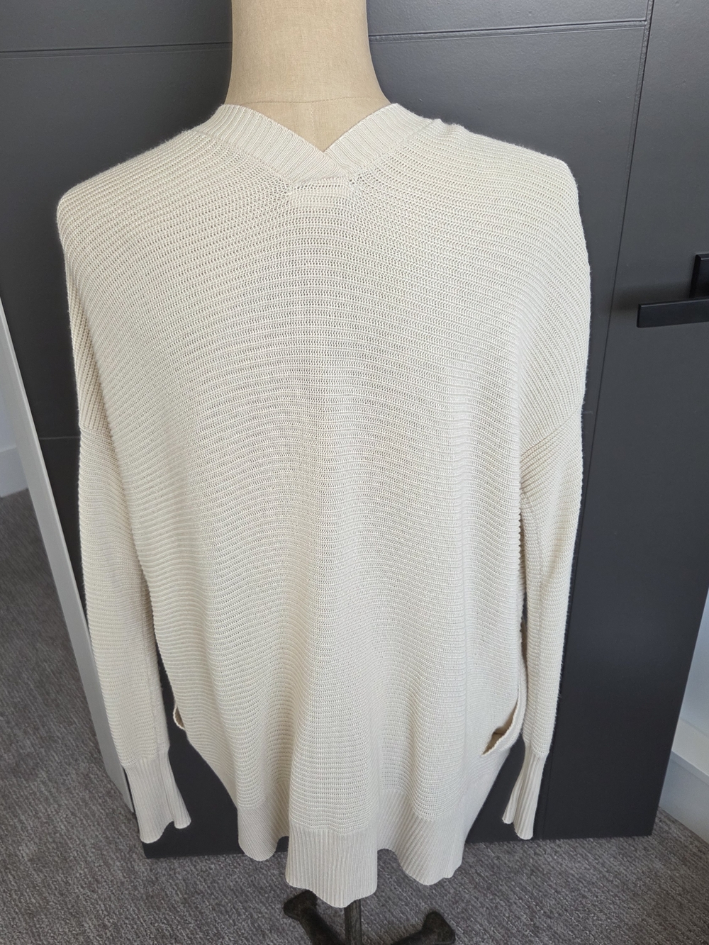 Garage Open-Front Cream Knit Cardigan for Women - Picture 4 of 6
